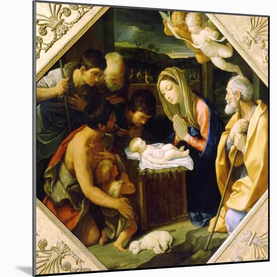 The Adoration of the Christ Child, C1640-Guido Reni-Mounted Giclee Print