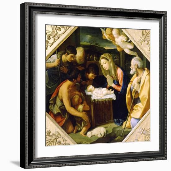 The Adoration of the Christ Child, C1640-Guido Reni-Framed Giclee Print