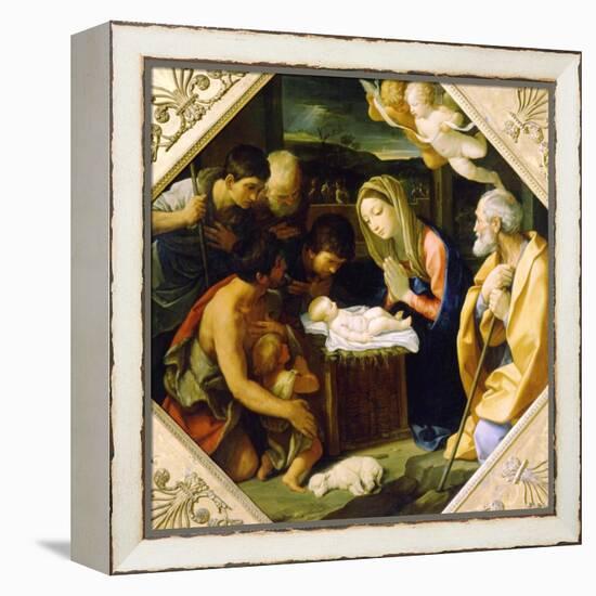 The Adoration of the Christ Child, C1640-Guido Reni-Framed Premier Image Canvas