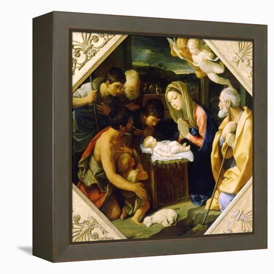 The Adoration of the Christ Child, C1640-Guido Reni-Framed Premier Image Canvas