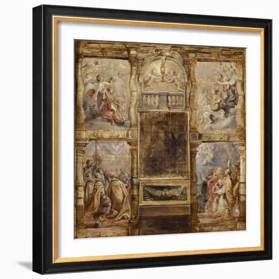 The Adoration of the Eucharist, C.1626-Peter Paul Rubens-Framed Giclee Print