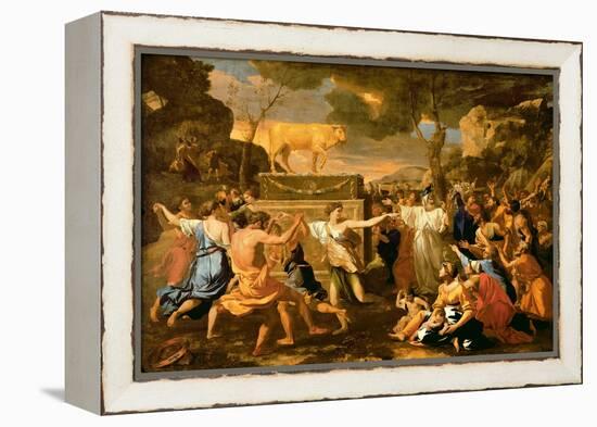 The Adoration of the Golden Calf, Before 1634-Nicolas Poussin-Framed Premier Image Canvas