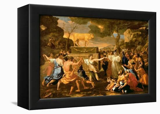 The Adoration of the Golden Calf, Before 1634-Nicolas Poussin-Framed Premier Image Canvas