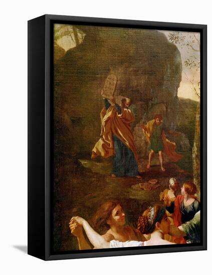 The Adoration of the Golden Calf, before 1634-Nicolas Poussin-Framed Premier Image Canvas