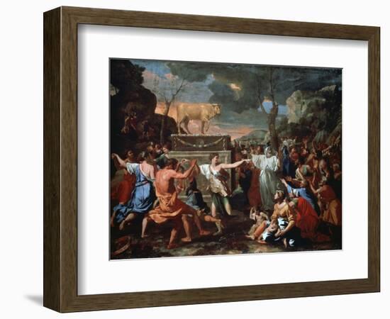 The Adoration of the Golden Calf, C1635-Nicolas Poussin-Framed Giclee Print