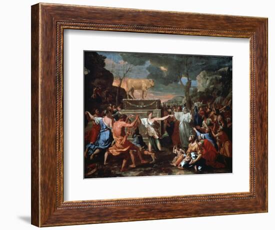 The Adoration of the Golden Calf, C1635-Nicolas Poussin-Framed Giclee Print