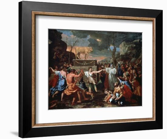 The Adoration of the Golden Calf, C1635-Nicolas Poussin-Framed Giclee Print