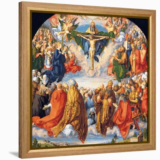 The Adoration of the Holy Trinity (the Landauer Altarpiece)-Albrecht Dürer-Framed Premier Image Canvas