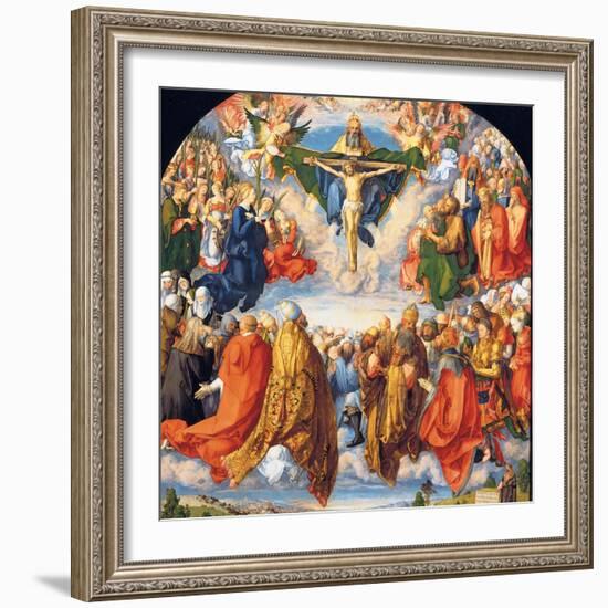 The Adoration of the Holy Trinity (the Landauer Altarpiece)-Albrecht Dürer-Framed Giclee Print