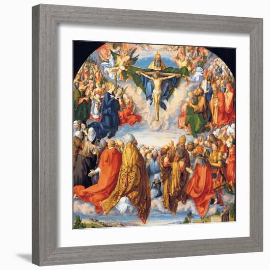 The Adoration of the Holy Trinity (the Landauer Altarpiece)-Albrecht Dürer-Framed Giclee Print