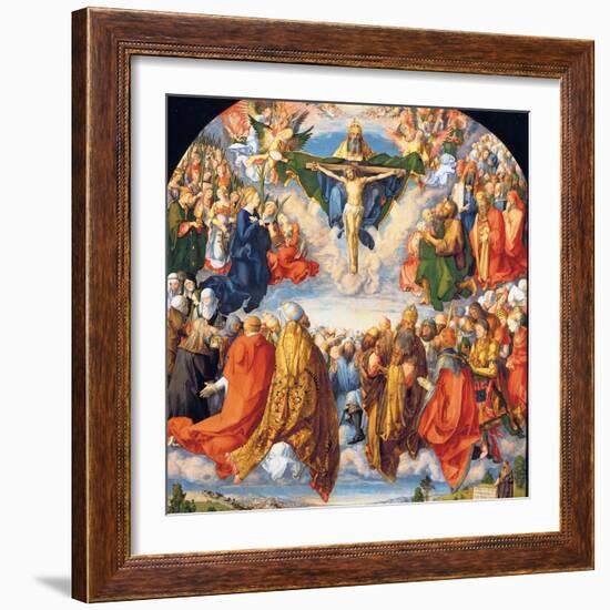 The Adoration of the Holy Trinity (the Landauer Altarpiece)-Albrecht Dürer-Framed Giclee Print