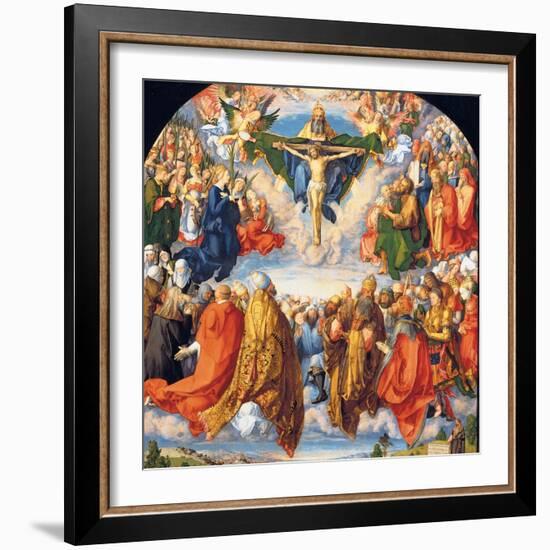 The Adoration of the Holy Trinity (the Landauer Altarpiece)-Albrecht Dürer-Framed Giclee Print