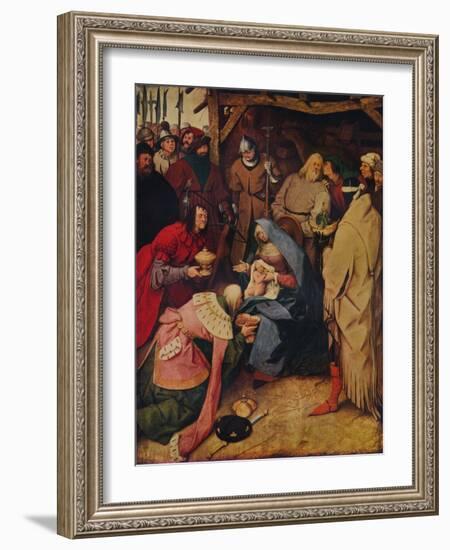 The Adoration of the Kings, 1564, (1937)-Pieter Bruegel the Elder-Framed Giclee Print