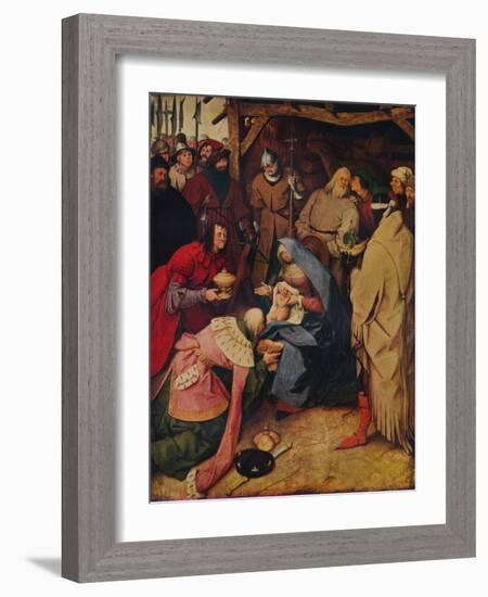 The Adoration of the Kings, 1564, (1937)-Pieter Bruegel the Elder-Framed Giclee Print