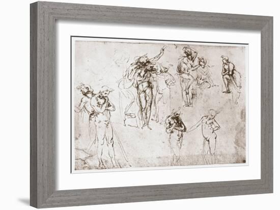 The Adoration of the Kings, C1481-Leonardo da Vinci-Framed Giclee Print