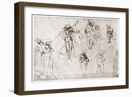 The Adoration of the Kings, C1481-Leonardo da Vinci-Framed Giclee Print