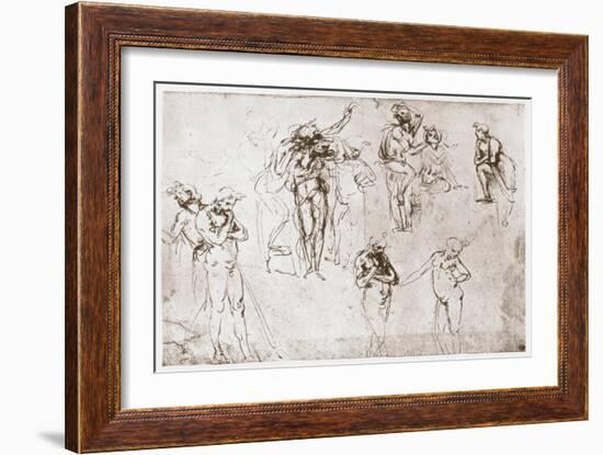 The Adoration of the Kings, C1481-Leonardo da Vinci-Framed Giclee Print