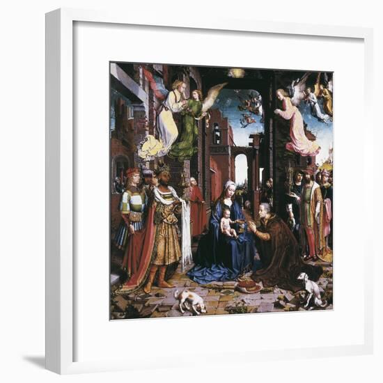 The Adoration of the Kings-Jan Gossaert Mabuse-Framed Art Print