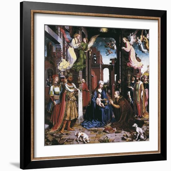 The Adoration of the Kings-Jan Gossaert Mabuse-Framed Art Print