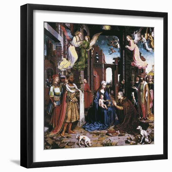 The Adoration of the Kings-Jan Gossaert Mabuse-Framed Art Print