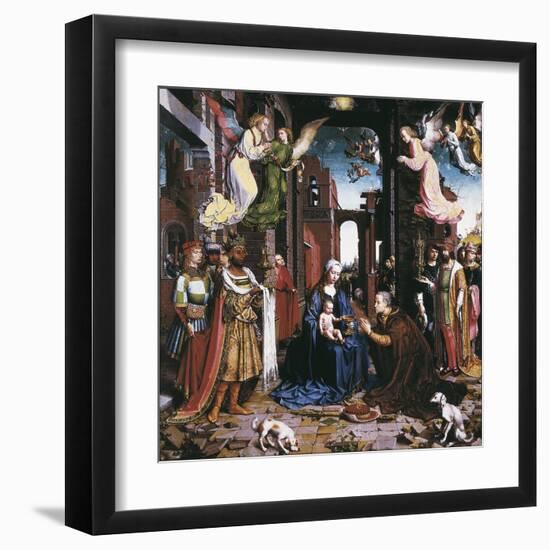 The Adoration of the Kings-Jan Gossaert Mabuse-Framed Art Print