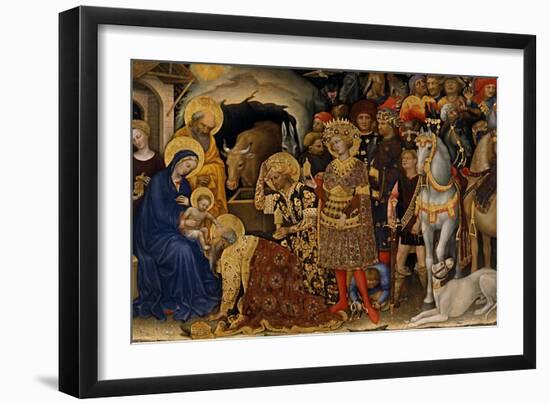 The Adoration of the Magi, 1423-Gentile da Fabriano-Framed Giclee Print