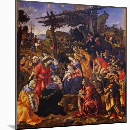 The Adoration of the Magi, 1496-Filippino Lippi-Mounted Giclee Print