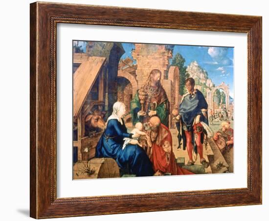 The Adoration of the Magi, 1504-Albrecht Durer-Framed Giclee Print