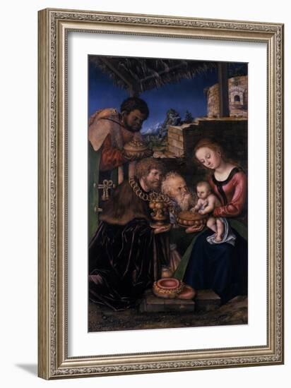 The Adoration of the Magi, 1513-16-Lucas Cranach the Elder-Framed Giclee Print