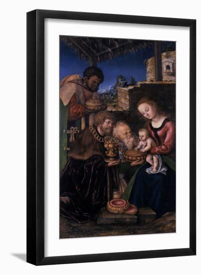 The Adoration of the Magi, 1513-16-Lucas Cranach the Elder-Framed Giclee Print