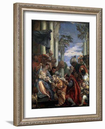 The Adoration of the Magi, 1570s-Paolo Veronese-Framed Giclee Print