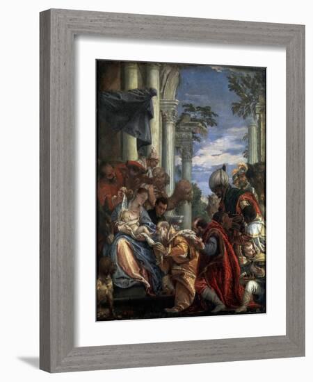 The Adoration of the Magi, 1570s-Paolo Veronese-Framed Giclee Print