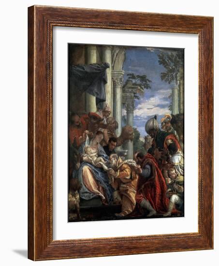 The Adoration of the Magi, 1570s-Paolo Veronese-Framed Giclee Print