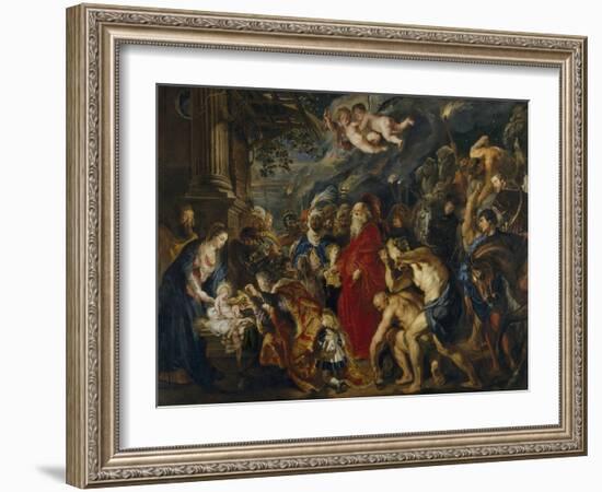 The Adoration of the Magi, 1610-1620S-Peter Paul Rubens-Framed Giclee Print