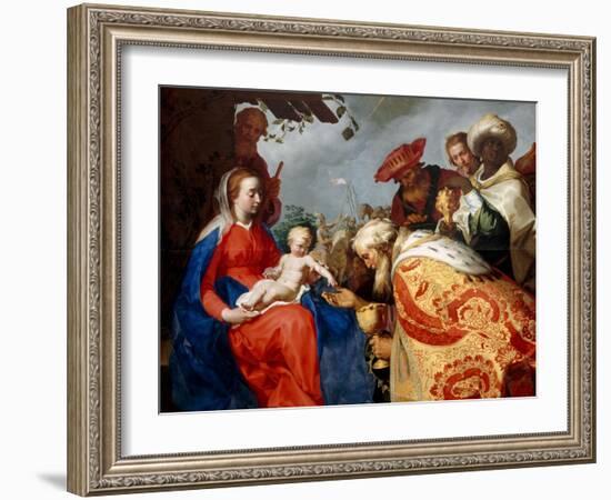 The Adoration of the Magi, 1624-Abraham Bloemaert-Framed Giclee Print