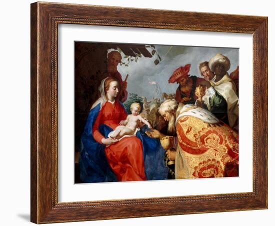 The Adoration of the Magi, 1624-Abraham Bloemaert-Framed Giclee Print