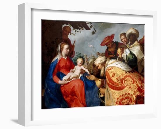 The Adoration of the Magi, 1624-Abraham Bloemaert-Framed Giclee Print