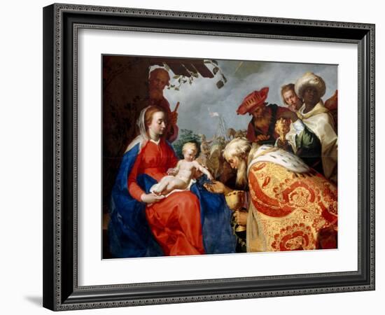 The Adoration of the Magi, 1624-Abraham Bloemaert-Framed Giclee Print