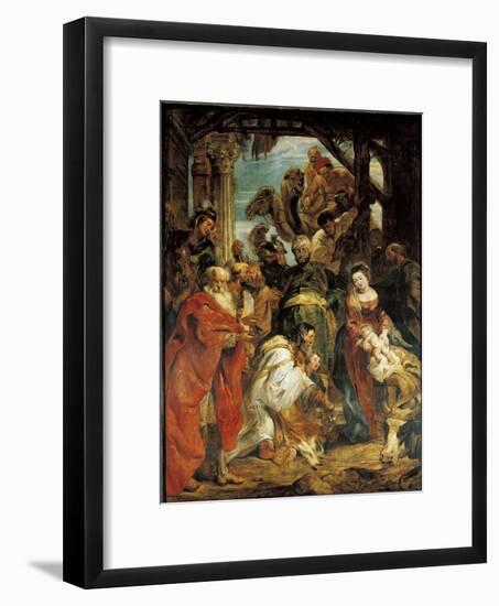 The Adoration of the Magi, 1624-Peter Paul Rubens-Framed Giclee Print