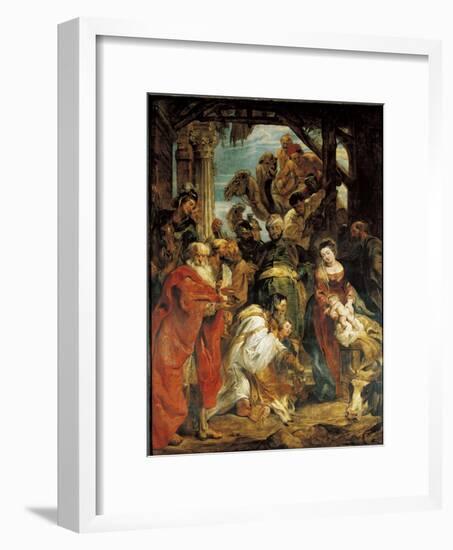 The Adoration of the Magi, 1624-Peter Paul Rubens-Framed Giclee Print