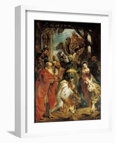 The Adoration of the Magi, 1624-Peter Paul Rubens-Framed Giclee Print