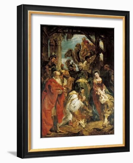 The Adoration of the Magi, 1624-Peter Paul Rubens-Framed Giclee Print