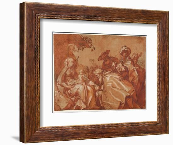 The Adoration of the Magi, 1624-Abraham Bloemaert-Framed Giclee Print