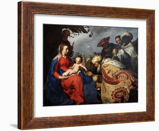 The Adoration of the Magi, 1624-Abraham Bloemaert-Framed Giclee Print