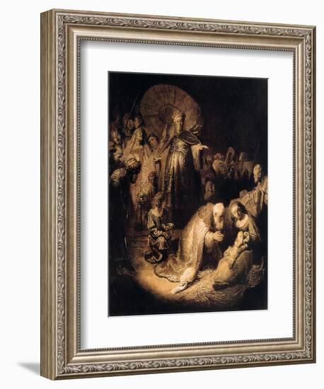 The Adoration of the Magi, 1632-Rembrandt van Rijn-Framed Giclee Print