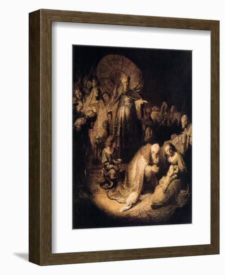 The Adoration of the Magi, 1632-Rembrandt van Rijn-Framed Giclee Print