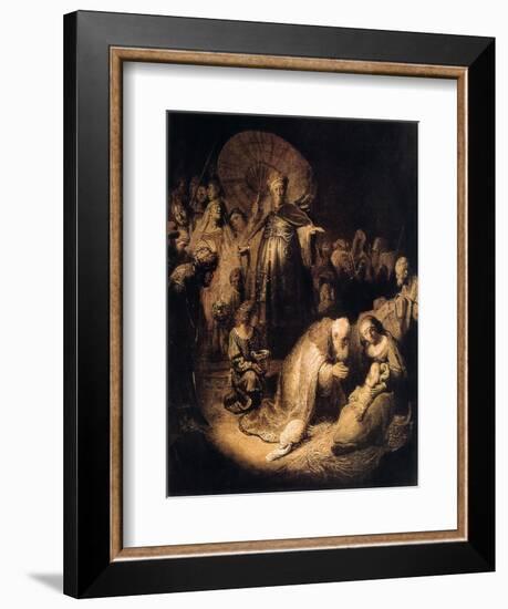 The Adoration of the Magi, 1632-Rembrandt van Rijn-Framed Giclee Print