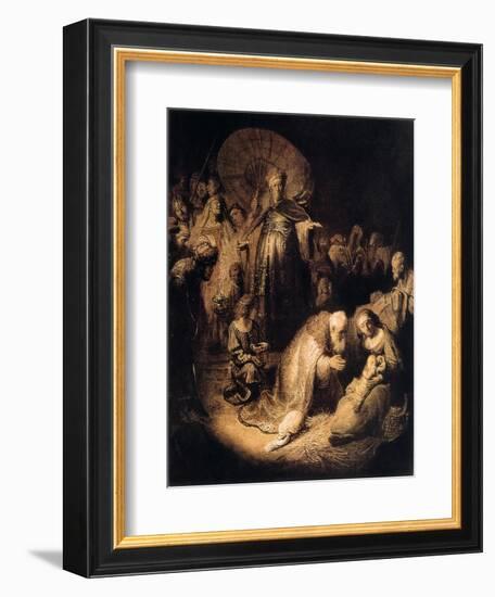 The Adoration of the Magi, 1632-Rembrandt van Rijn-Framed Giclee Print