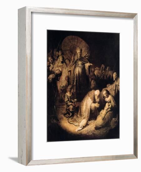 The Adoration of the Magi, 1632-Rembrandt van Rijn-Framed Giclee Print