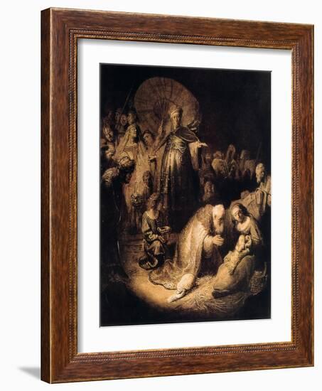 The Adoration of the Magi, 1632-Rembrandt van Rijn-Framed Giclee Print